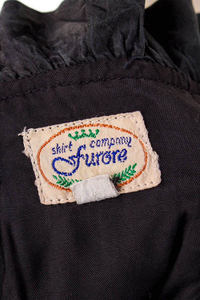 Cocktailkleid schwarz Seide 50er 80er Abendmode Disco Frau L 44-46 M 40-42 Petticoat Rockabilly schwarz Special vintageberlin.de