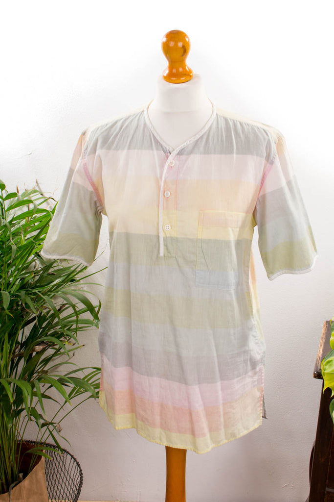 Pastell Polo Hemd Default Title 70er Boho bunt Hippie Mann real-boho S 44-46 Special vintageberlin.de