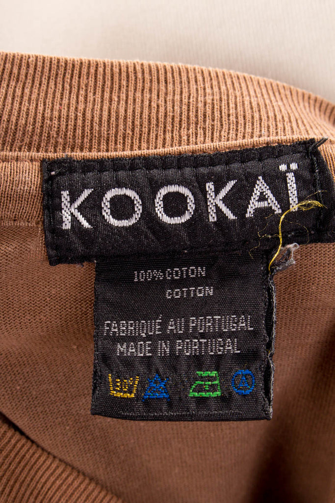 90s KOOKAI Sweatshirt 80er 90er braun bunt Designer Frau M 40-42 S 36-38 vintageberlin.de