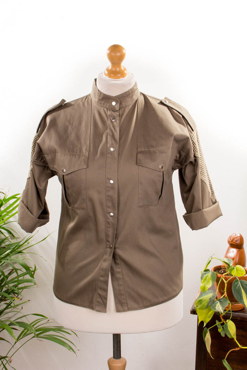 khaki Vintage Shirt Armystyle