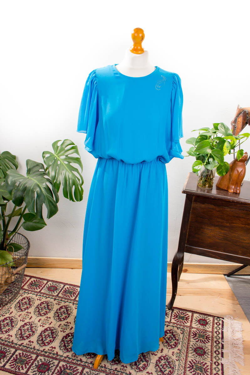Chiffonkleid türkis