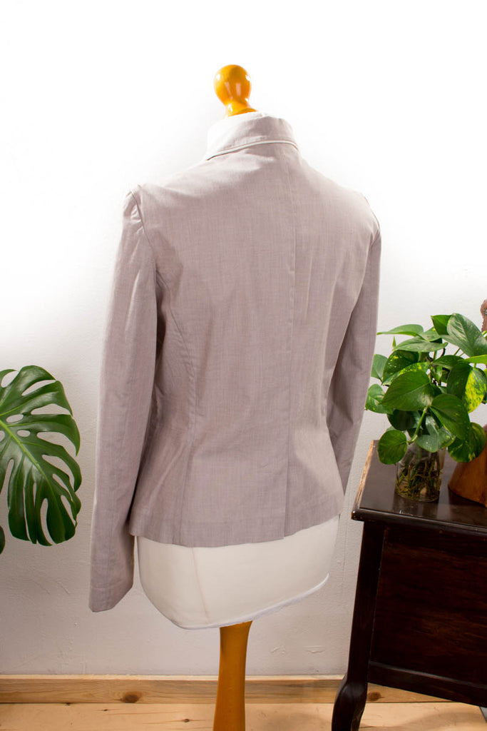 Stefanel Blazer beige grau beige Frau grau S 36-38 Sekretärin Special vintageberlin.de