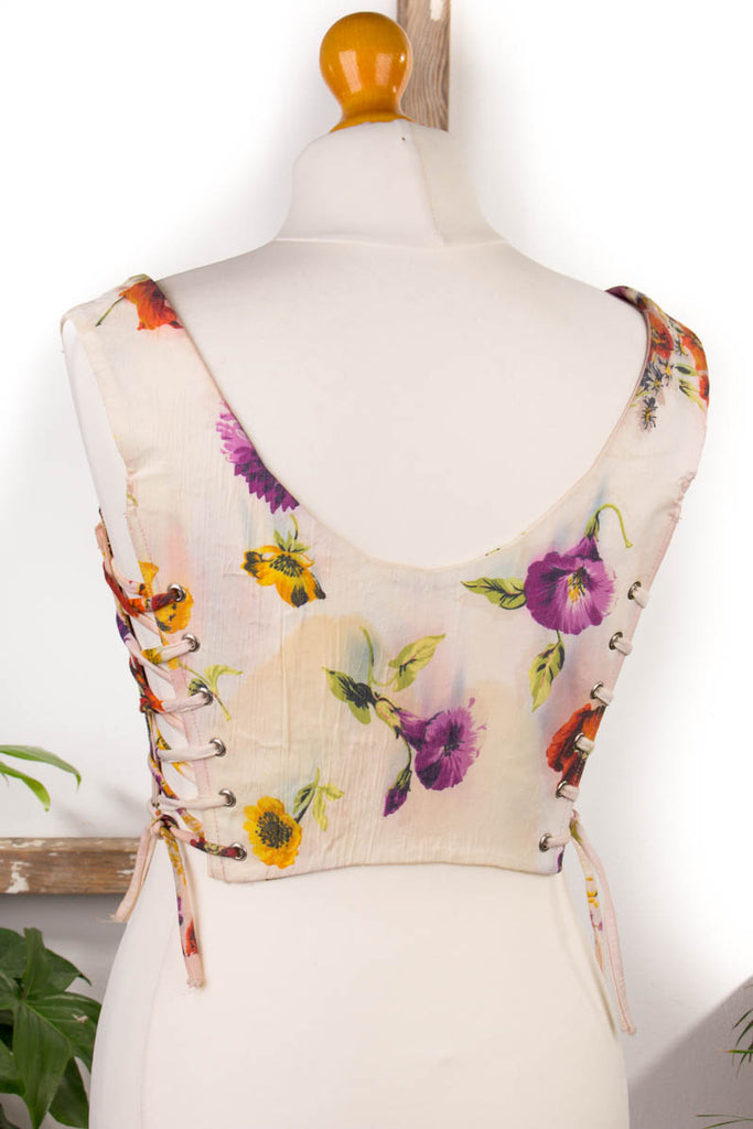 Burlesque Korsage bunt Boho bunt Designer Frau Rockabilly S 36-38 Special vintageberlin.de