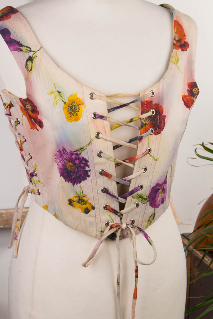 Burlesque Korsage bunt Boho bunt Designer Frau Rockabilly S 36-38 Special vintageberlin.de