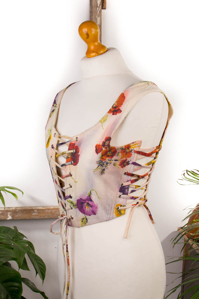 Burlesque Korsage bunt Boho bunt Designer Frau Rockabilly S 36-38 Special vintageberlin.de