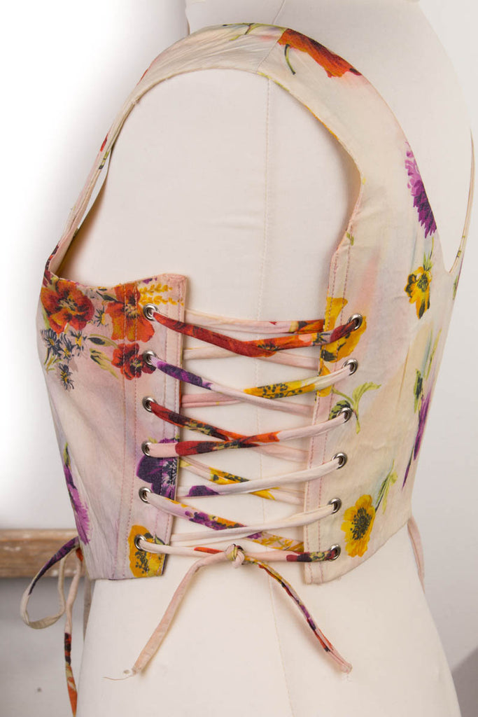 Burlesque Korsage bunt Boho bunt Designer Frau Rockabilly S 36-38 Special vintageberlin.de