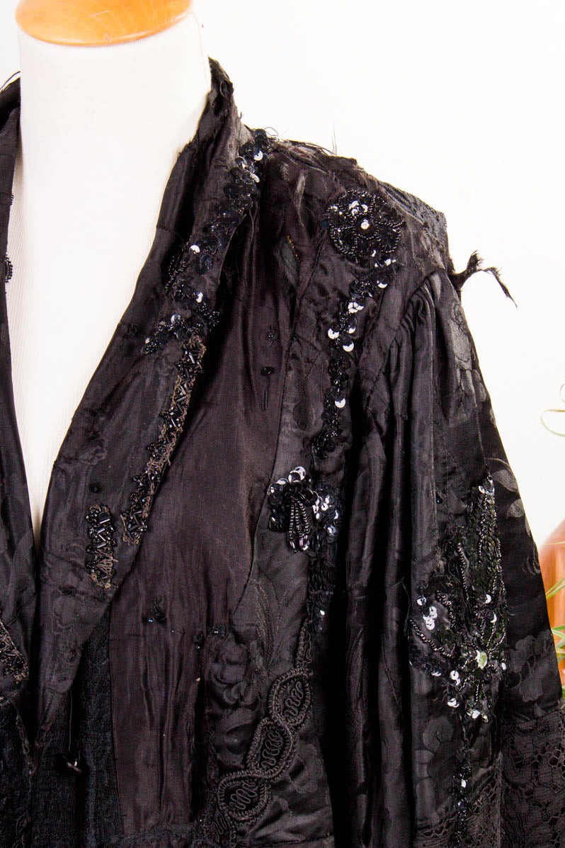 Vintage Patchworkjacke schwarz