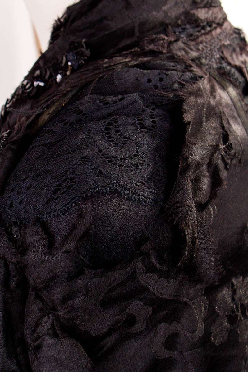 Vintage Patchworkjacke schwarz