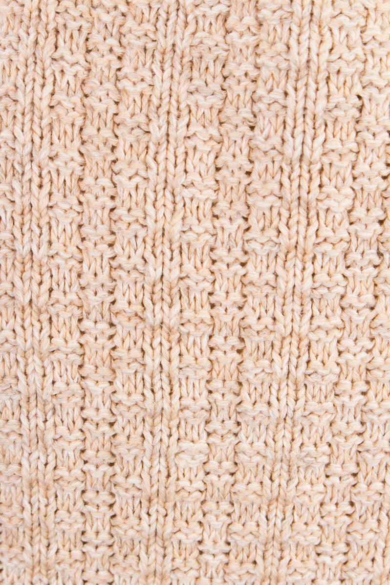 Baumwoll Strickweste beige