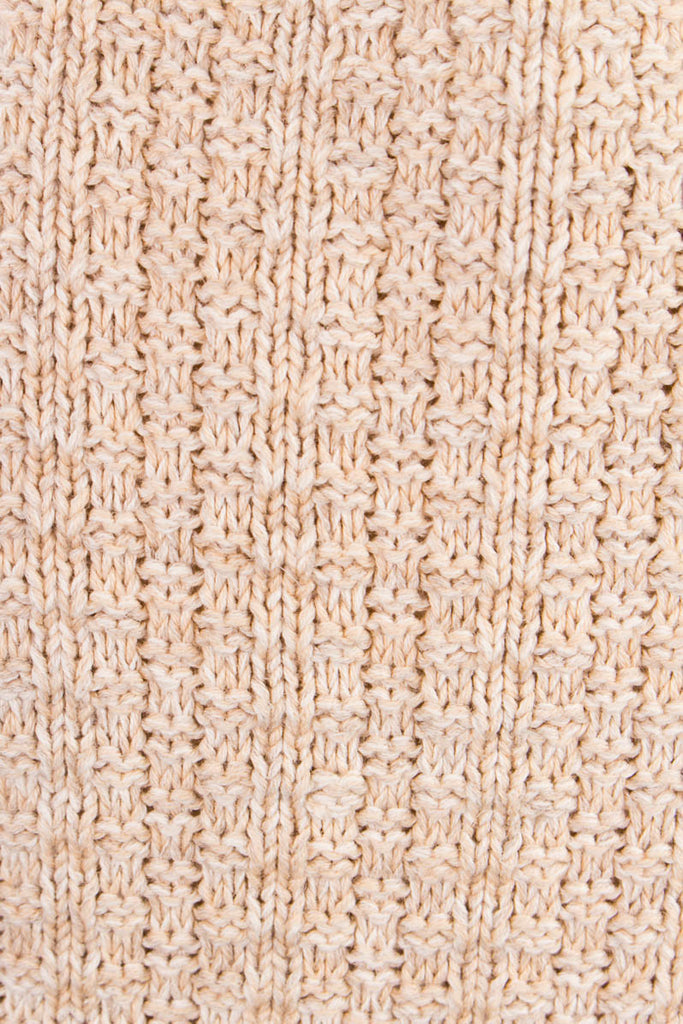 Baumwoll Strickweste beige beige Boho Frau Hippie L 44-46 M 40-42 real-boho vintageberlin.de