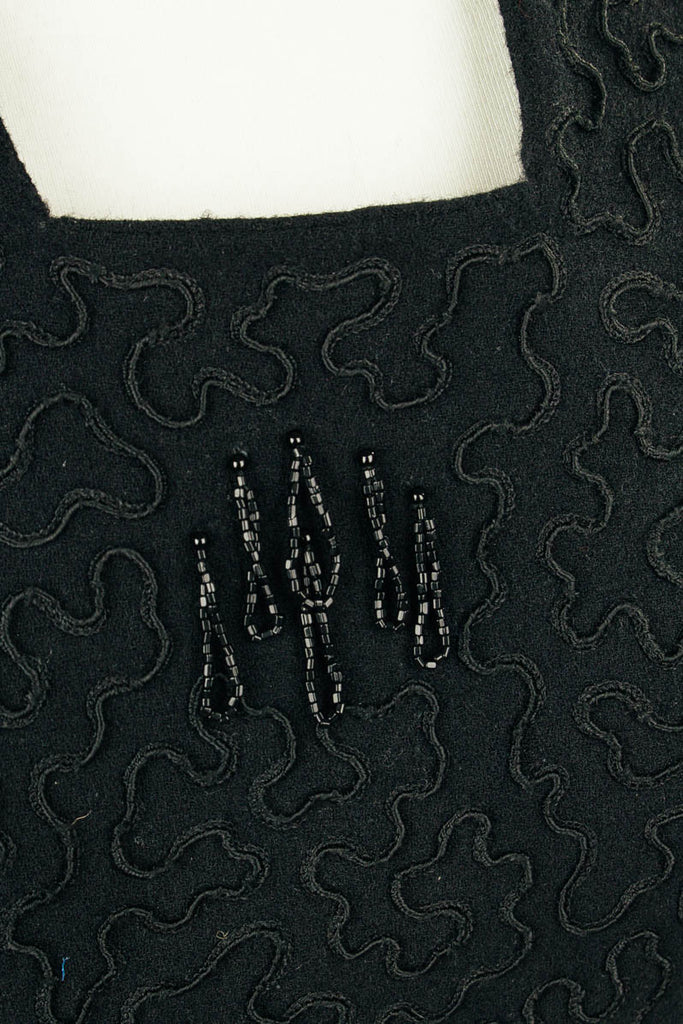 Vintage Abendkleid schwarz + Perlen 50er 60er Abendmode Frau M 40-42 Rockabilly schwarz Special vintageberlin.de