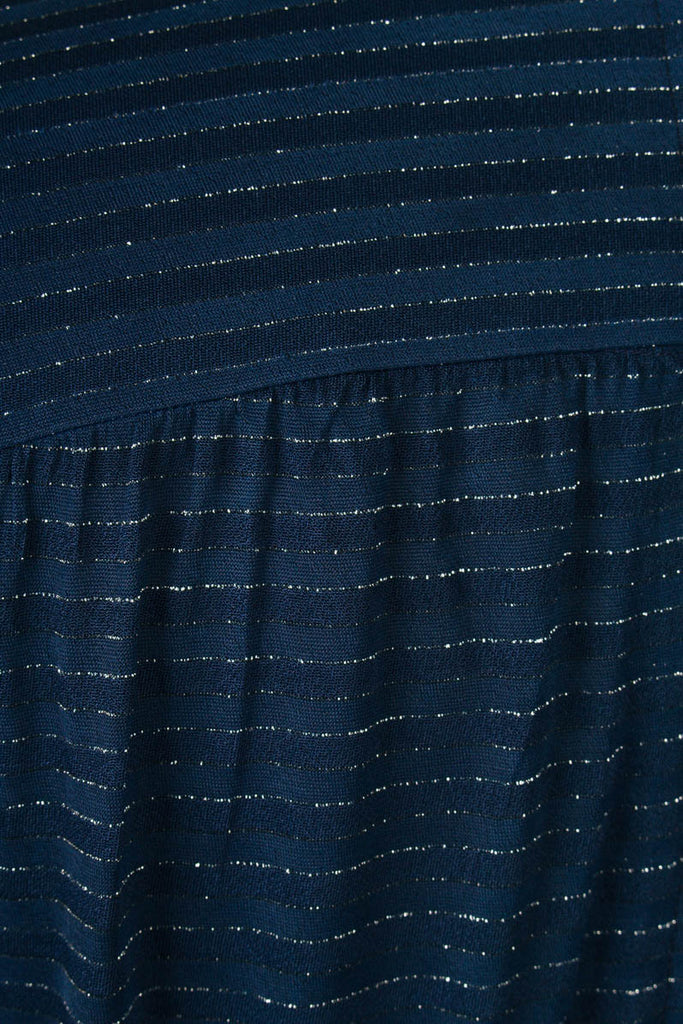 Vintage Kleid blau Glitzer 70er 80er Abendmode blau Disco Frau M 40-42 Schlager Special vintageberlin.de