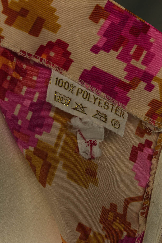 70s Hippie Minikleid bunt Falten 60er 70er bunt Disco Frau Hippie real-disco real-rockabilly Rockabilly S 36-38 Schlager Special XS 32-34 vintageberlin.de