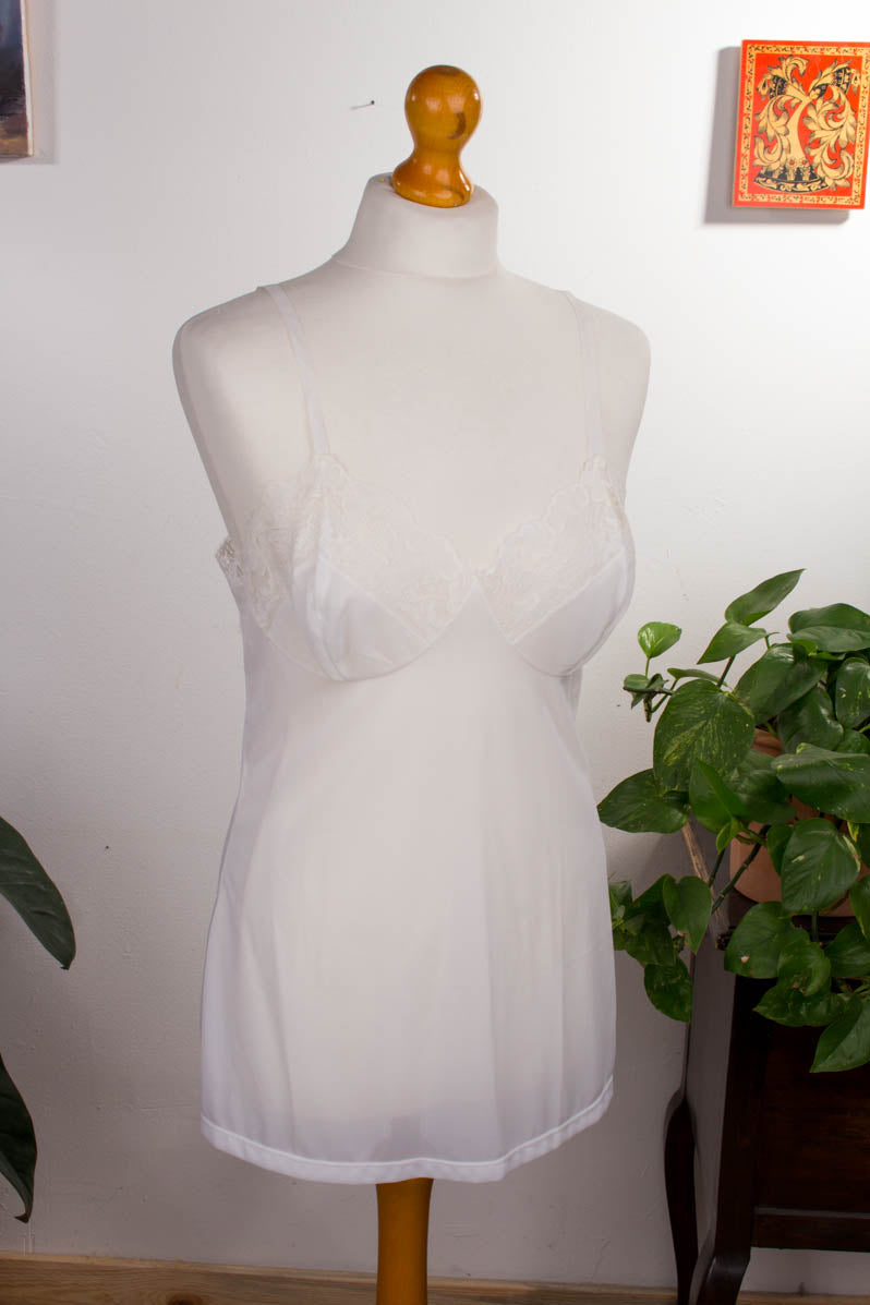 Sexy Unterhemd weiß Spitze