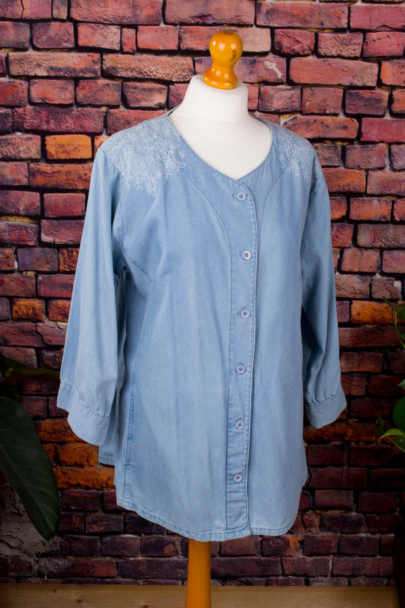 Vintage Denim Blusenjacke