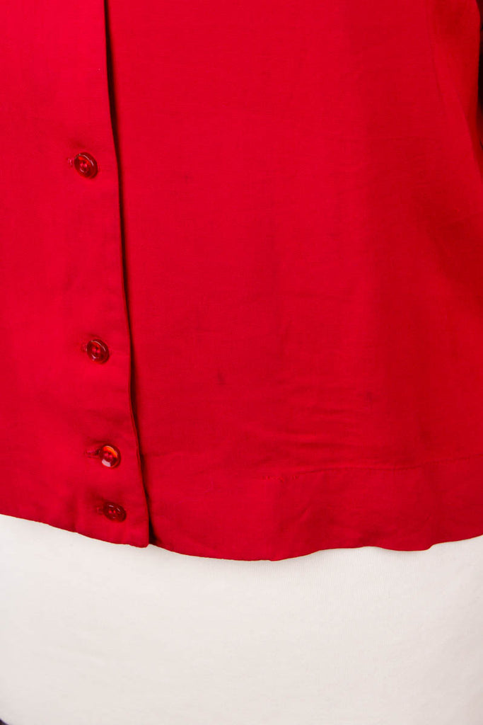 Rockabella Bluse rot 50er 60er Frau M 40-42 real-rockabilly Rockabilly rot S 44-46 vintageberlin.de