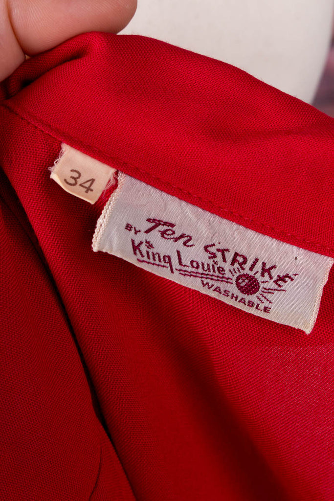Rockabella Bluse rot 50er 60er Frau M 40-42 real-rockabilly Rockabilly rot S 44-46 vintageberlin.de