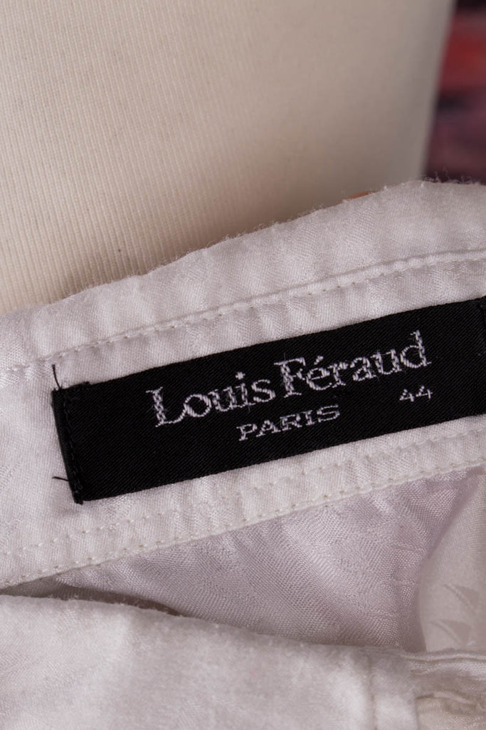 Vintage Louis Féraud Hemdbluse weiß 80er 90er Designer Frau M 40-42 S 36-38 Sekretärin weiß vintageberlin.de