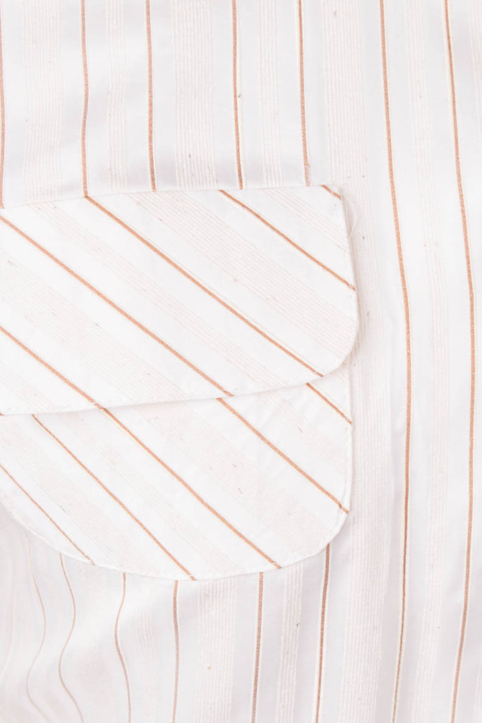 Vintage Kleid creme Streifen 70er 80er beige Disco Frau Hochzeit M 40-42 Sekretärin Special weiß vintageberlin.de