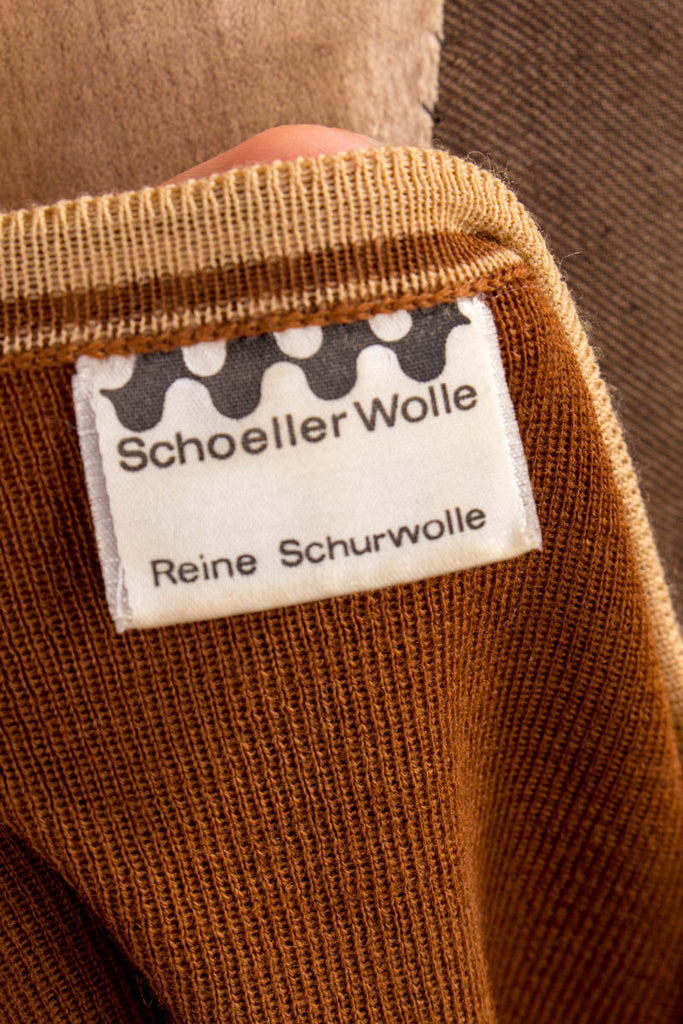 Wollshirt braun V-Ausschnitt 60er 70er braun Dandy Disco M 48-50 Mann real-rockabilly Rockabilly Schlager Special vintageberlin.de