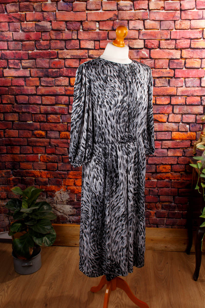 80er Kleid animal print