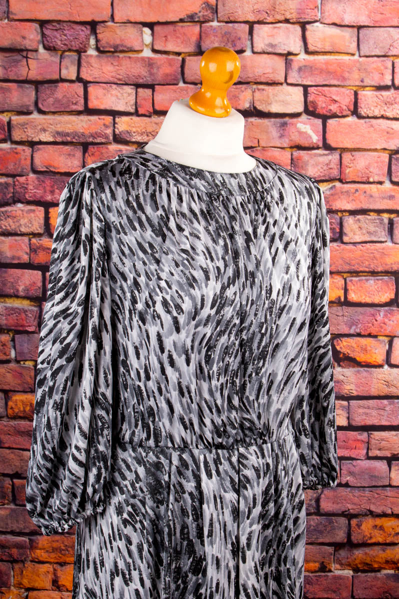 80er Kleid animal print