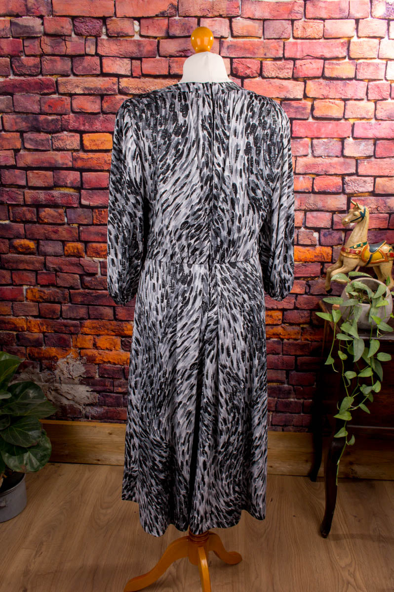 80er Kleid animal print