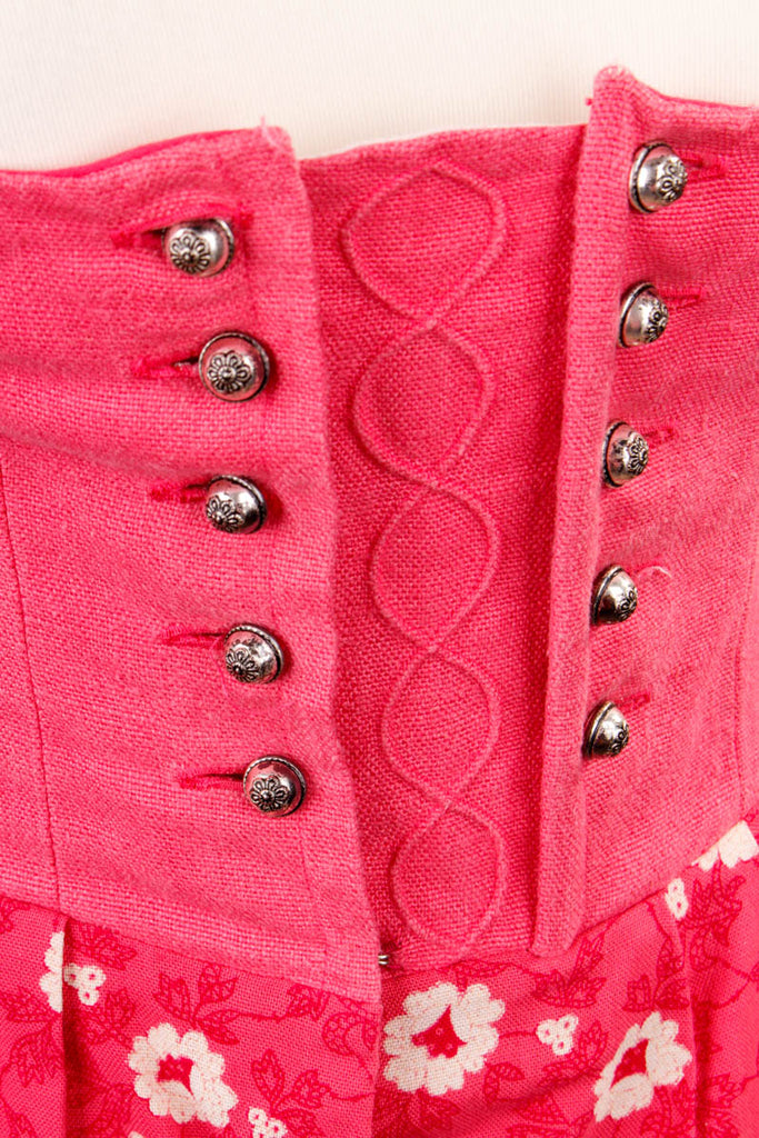 Vintage Miederdirndl rosa 70er Dirndl Frau pink Rockabilly rosa S 36-38 Special vintageberlin.de
