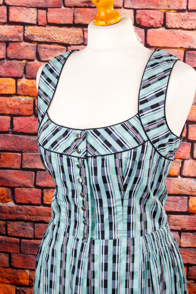 Vintage Dirndl türkis kariert