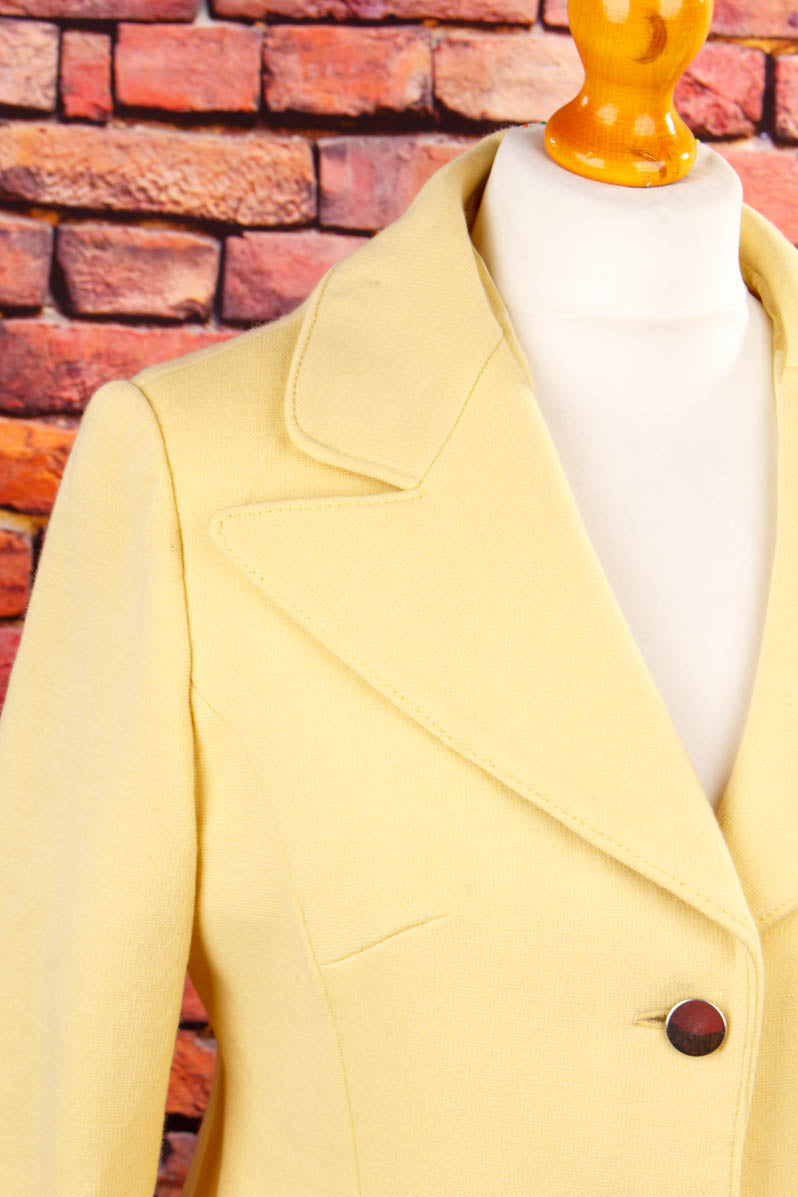 Woll Blazer gelb Strick