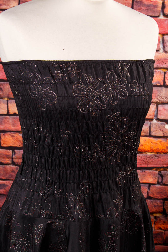 Partykleid schwarz Glitzer Disco Frau Rockabilly S 36-38 schwarz vintageberlin.de