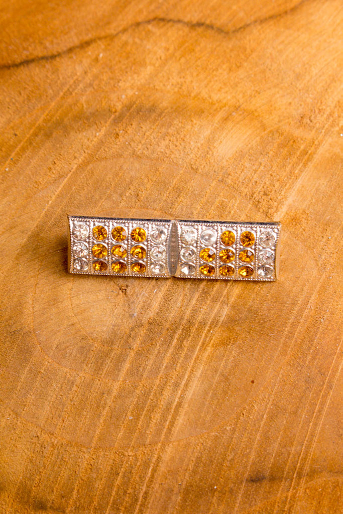 Anstecknadel abstrakt Strass Default Title 70er Accessoires Brosche silber vintageberlin.de