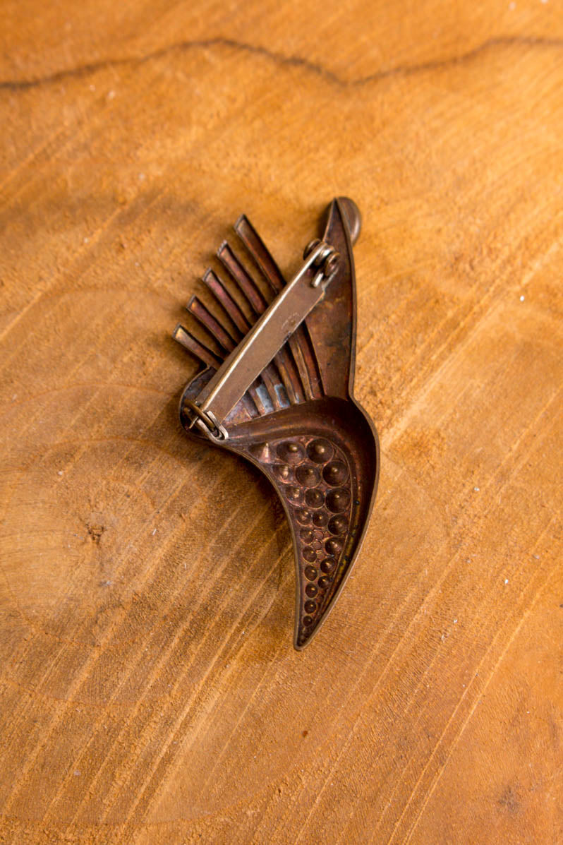 Anstecknadel Füllhorn kupfer