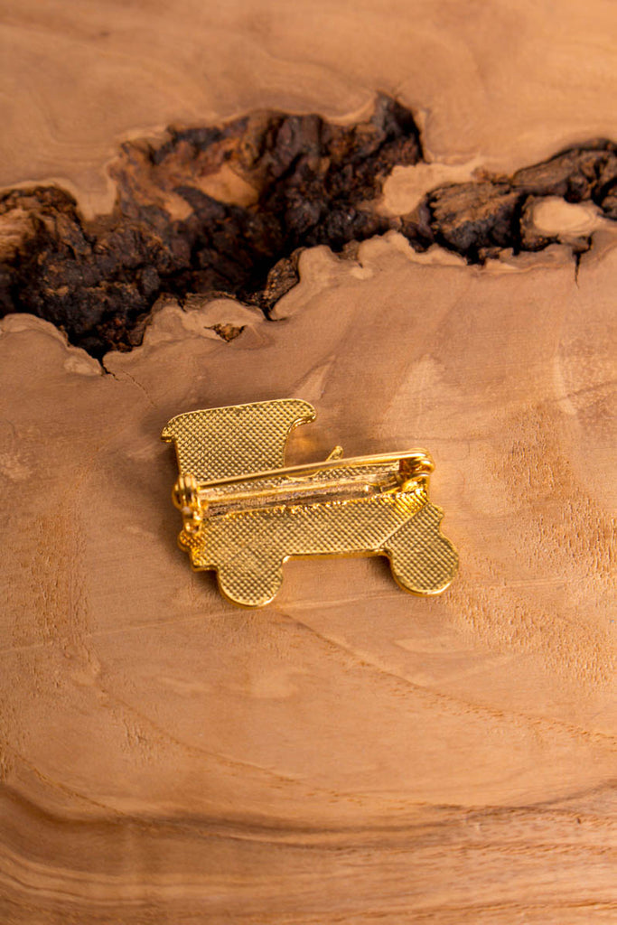 Vintage Brosche Oldtimer Auto 70er 80er Accessoires Brosche Disco gold Schlager Sekretärin Unisize vintageberlin.de