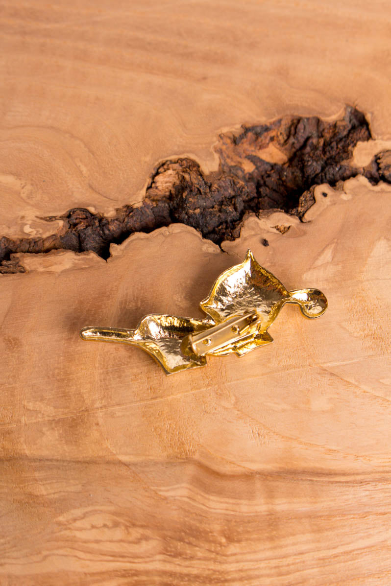 Vintage Anstecker Katze mit Ball