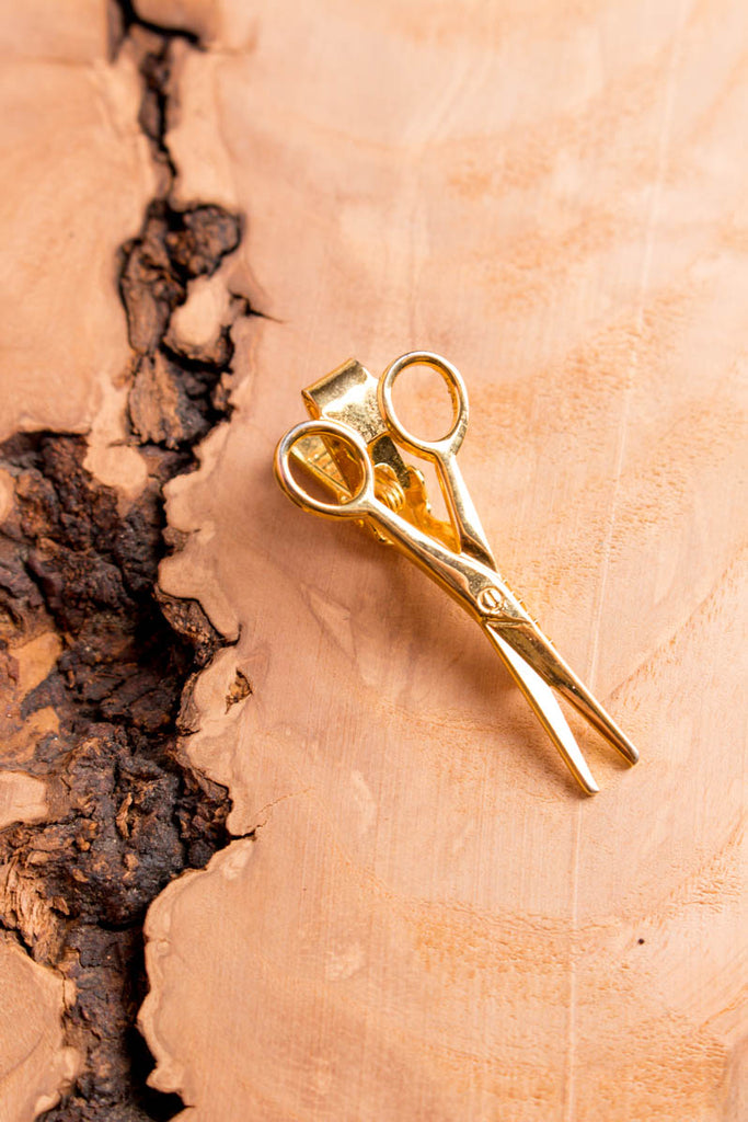 Vintage Krawattenklammer Schere Default Title 80er 90er Accessoires Dandy gold Krawattennadel Rockabilly Special Unisize vintageberlin.de