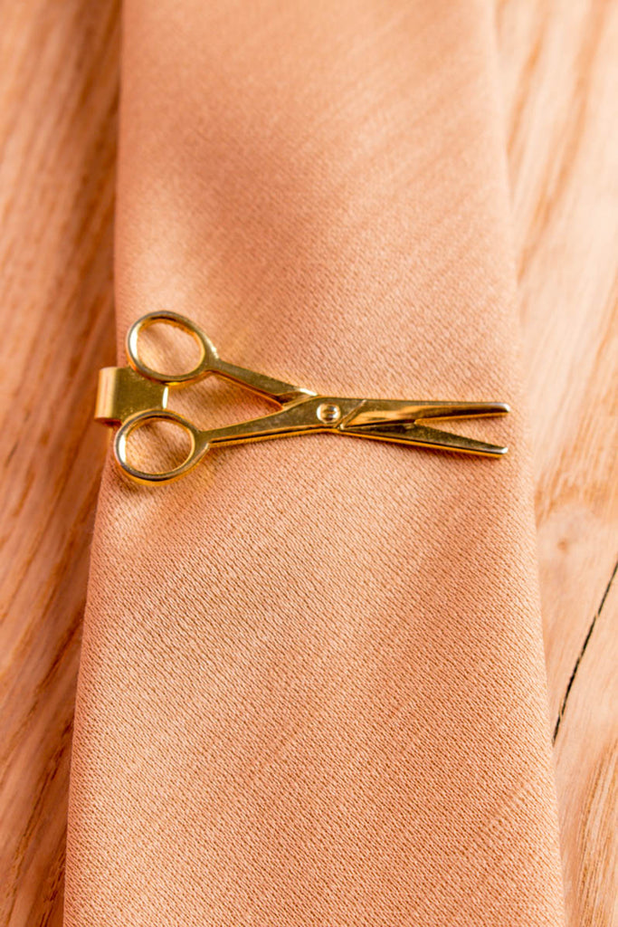 Vintage Krawattenklammer Schere 80er 90er Accessoires Dandy gold Krawattennadel Rockabilly Special Unisize vintageberlin.de