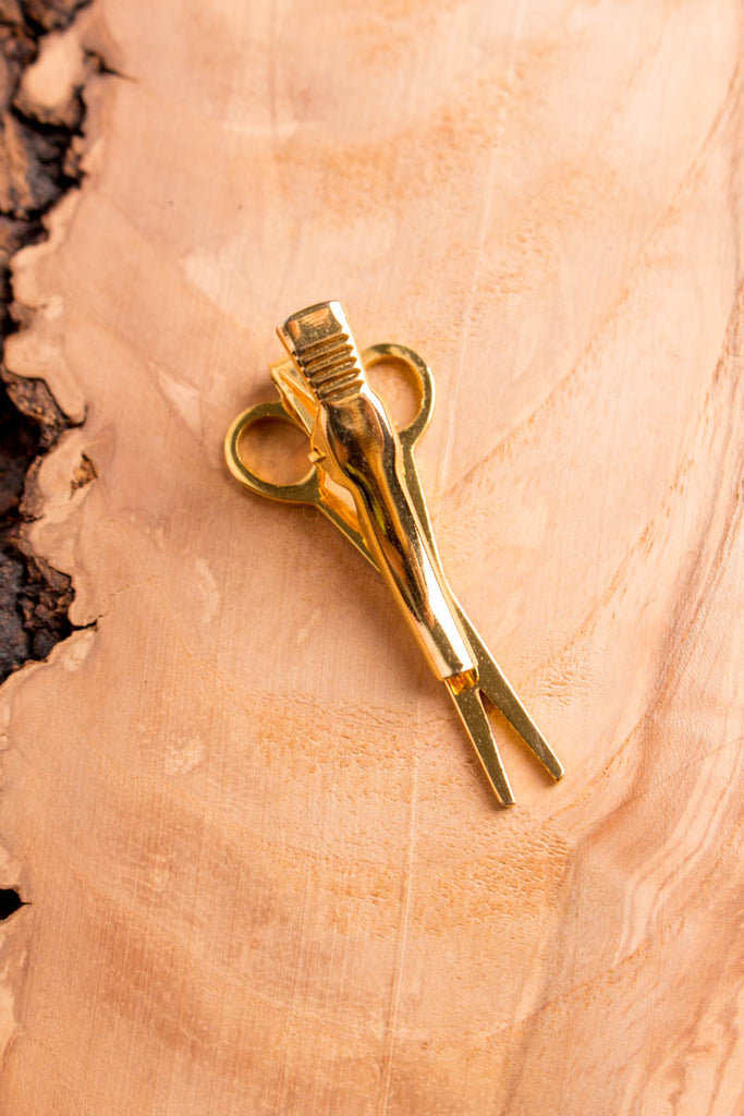 Vintage Krawattenklammer Schere 80er 90er Accessoires Dandy gold Krawattennadel Rockabilly Special Unisize vintageberlin.de