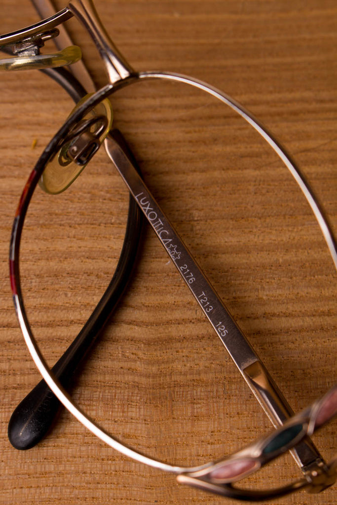 Vintage Brillengestell Emaille 80er Accessoires Brille bunt gold Special Unisize vintageberlin.de