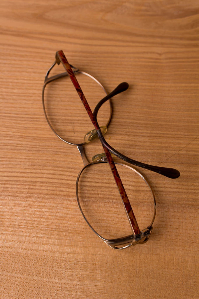 Vintage Brillengestell Emaille 80er Accessoires Brille bunt gold Special Unisize vintageberlin.de