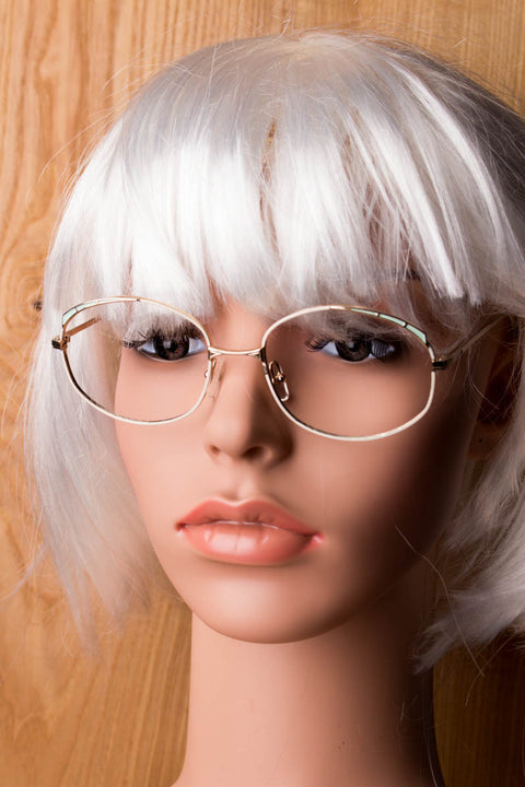 Vintage Brillengestell gold türkis Default Title 80er Accessoires Brille gold Sekretärin Special türkis Unisize vintageberlin.de