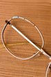 Vintage Brillengestell gold türkis 80er Accessoires Brille gold Sekretärin Special türkis Unisize vintageberlin.de