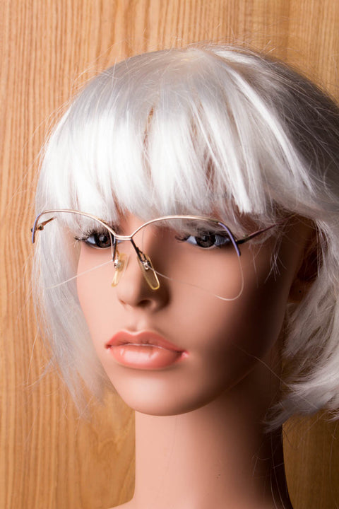 Vintage Brillengestell gold lila Default Title 80er Accessoires Brille gold lila Sekretärin Special Unisize vintageberlin.de