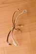 Vintage Brillengestell gold lila 80er Accessoires Brille gold lila Sekretärin Special Unisize vintageberlin.de