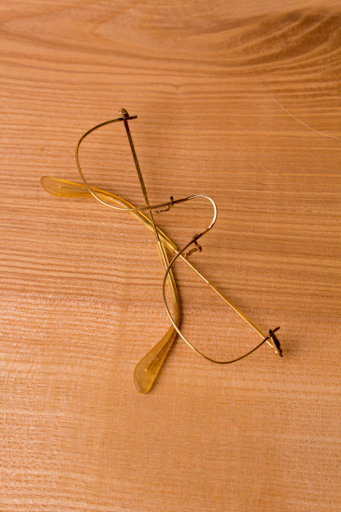 Vintage Granny Brillengestell gold 80er Accessoires Brille gold Special Unisize vintageberlin.de