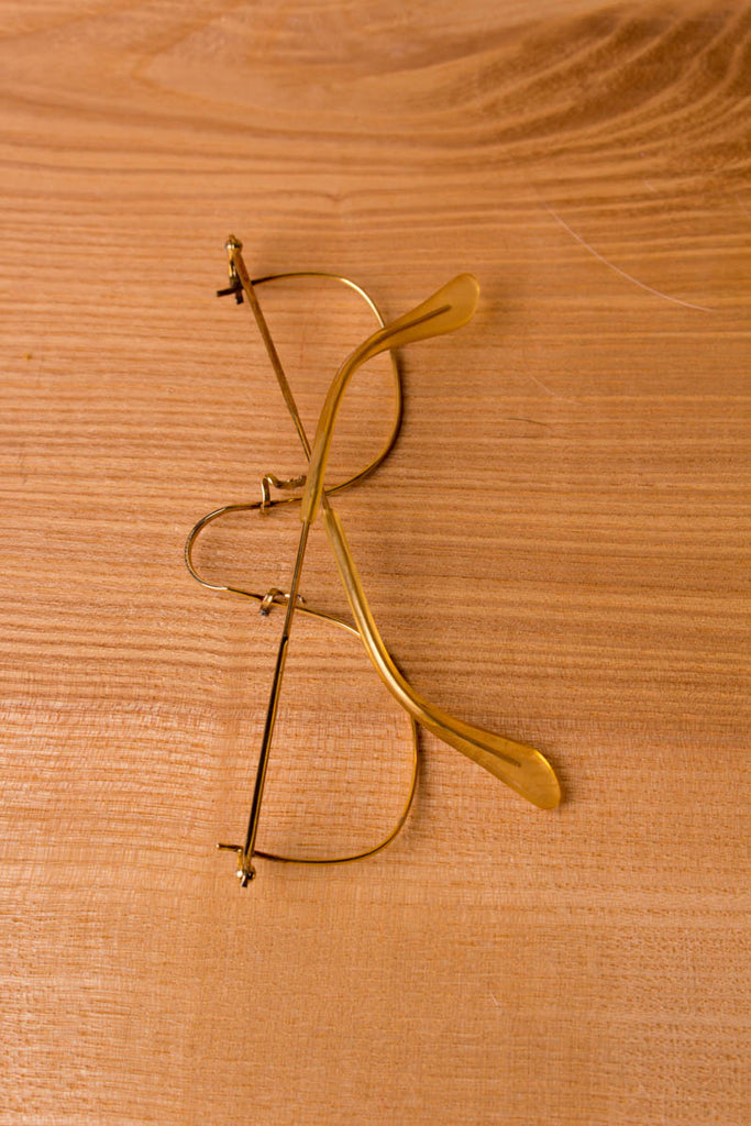 Vintage Granny Brillengestell gold 80er Accessoires Brille gold Special Unisize vintageberlin.de