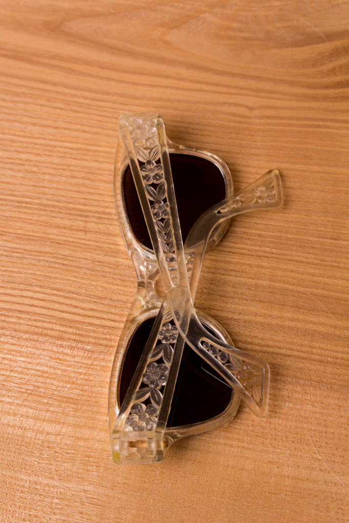 Vintage Sonnenbrille transparent 20er 30er 40er 50er 60er Accessoires Brille Charleston Flapper&Charleston Rockabilly Special Unisize vintageberlin.de