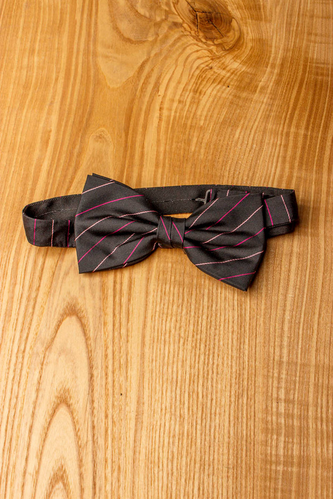 Vintage Fliege 100% Seide 80er Accessoires Krawatte pink real-80er real_80er schwarz vintageberlin.de