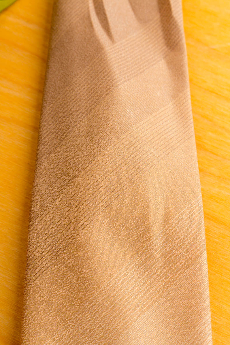 60s Krawatte beige Streifen