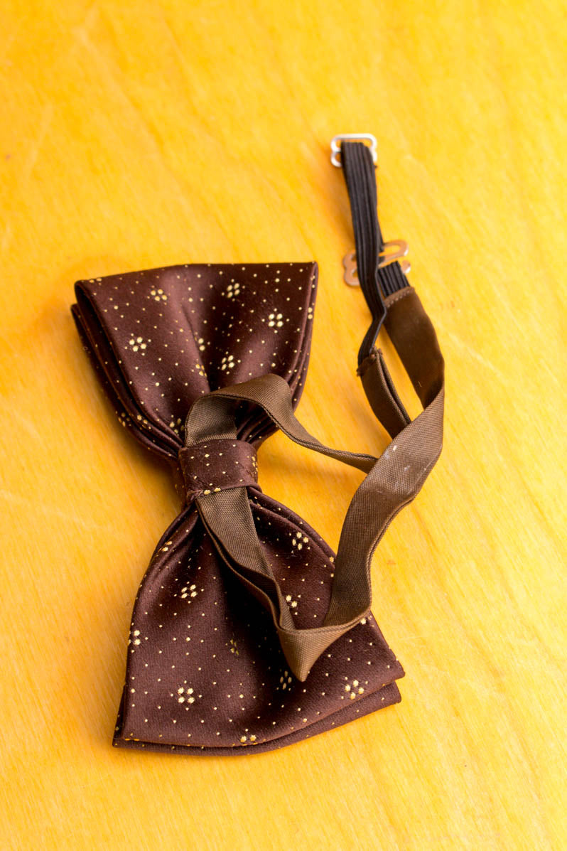 Vintage Fliege braun Punkte